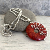Sponge Coral lyra pendant