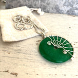 Large Jade Lyra Pendant