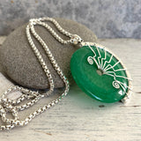 Large Jade Lyra Pendant