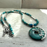 Natural Turquoise Sterling Silver Necklace - Handmade one-of-a-kind Collection