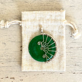 Large Jade Lyra Pendant