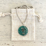 Amazonite lyra necklace