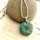 Amazonite lyra necklace