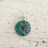 Amazonite lyra necklace