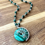 Malachite beaded necklace