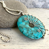 Arizona Turquoise Lyra pendant