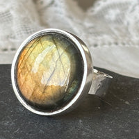 Labradorite Silver Rings