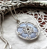 Blue Lace Agate Venus necklace