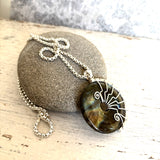 Labradorite lyra pendant