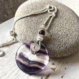 Rainbow Flourite pendant