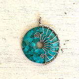 Arizona Turquoise Lyra pendant