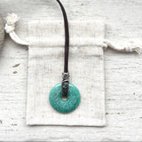Amazonite Spiral Rock pendant