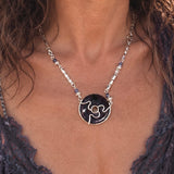 Handmade Sterling Silver Amethyst choker necklace