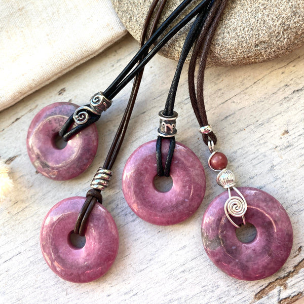 Rhodonite pendants