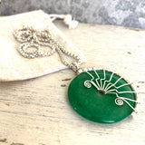 Large Jade Lyra Pendant