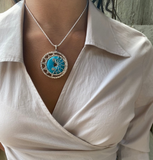 Large Turquoise eclipse necklace