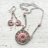 Rhodocrosite eclipse choker set