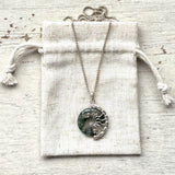 Moss Agate Lyra Necklace