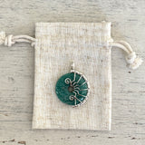 Amazonite lyra necklace