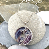 Flourite Lyra necklace