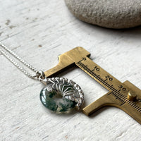 Moss Agate Lyra Necklace