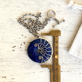 Large Lapis Lazuli Lyra necklace