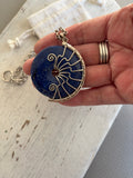 Large Lapis Lazuli Lyra necklace