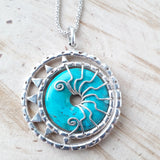 Large Turquoise eclipse necklace