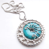 Large Turquoise eclipse necklace