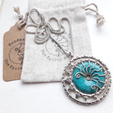 Large Turquoise eclipse necklace