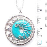 Large Turquoise eclipse necklace