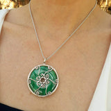 Large Malachite  or Turquoise pendant
