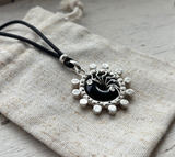 Black Onyx Flower necklace
