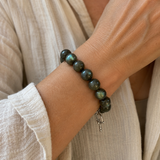 Chunky Labradorite and Silver Bracelet