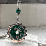 Large Malachite Sun pendant