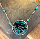 Natural Tibetan turquoise necklace