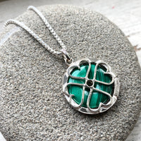 Malachite heart necklace