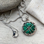 Malachite heart necklace