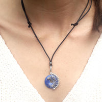 Moss Agate small Lyra necklace