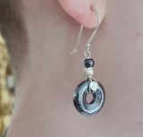 Simple spiral rock earrings