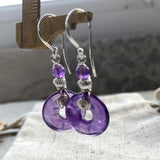 Simple spiral rock earrings