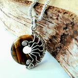 Small Silver wire wrapped necklaces
