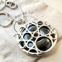 Hematite moon scape necklace