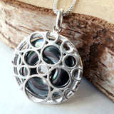 Hematite moon scape necklace