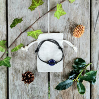 Selection of Leather adjustable Gemstone bracelets
