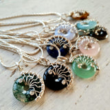 Small Silver wire wrapped necklaces