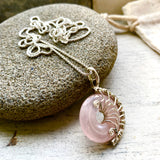 Rose Quartz Lyra necklace