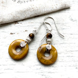 Simple spiral rock earrings