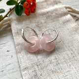 Silver Hoop Earrings with jewels