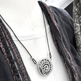 Ammonite choker necklace on Leather